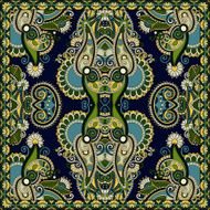 Traditional ornamental floral paisley bandanna N421