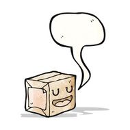talking mail package cartoon