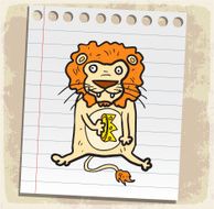 lion cartoon illustration