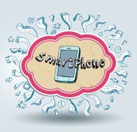 Smartphone sign and symbol doodles