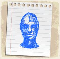 Cartoon sketch drawing head illustration