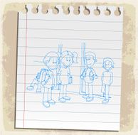 Cartoon student illustration