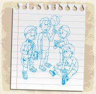 Cartoon sport school illustration