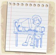 Cartoon computer internet illustration N2