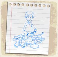 Cartoon link illustration