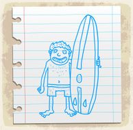 Cartoon surf illustration
