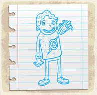 Cartoon selfie illustration