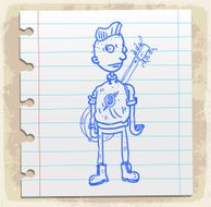 Cartoon music punk illustration