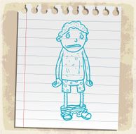 Cartoon pants off illustration