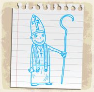 Cartoon priest illustration