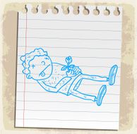 Cartoon dead illustration