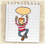 Cartoon happy illustration