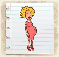 Cartoon Pregnant illustration