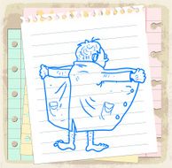 Cartoon exhibitionist illustration