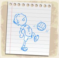 Cartoon soccer illustration