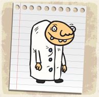 Cartoon scientist illustration