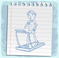 Cartoon sport gym illustration