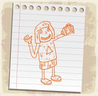 Cartoon selfie illustration N2