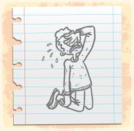 Cartoon cry illustration