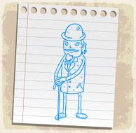 Cartoon hipster illustration