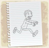 Cartoon run illustration