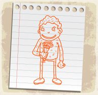 Cartoon date illustration