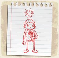 Cartoon date love illustration