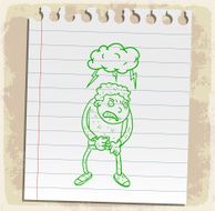 Cartoon anger illustration