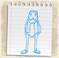 Cartoon hipster illustration N2