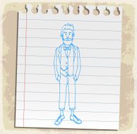 Cartoon hipster illustration N6