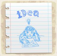 Cartoon idea illustration