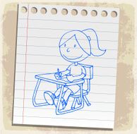 Cartoon back to school illustration