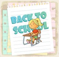 Cartoon back to school illustration N2