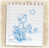 Cartoon summer illustration