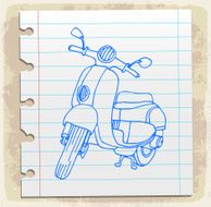 Cartoon scooter illustration