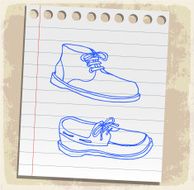 Cartoon old shooe illustration