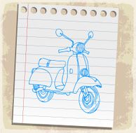 Cartoon scooter illustration N2