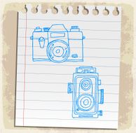 Cartoon old camera illustration