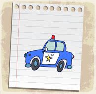 Cartoon police car illustration