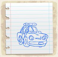 Cartoon police car illustration N2