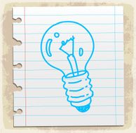 Cartoon lamp illustration
