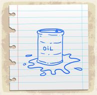 Cartoon oil illustration