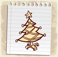 Cartoon christmas tree illustration