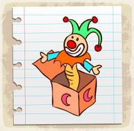 Cartoon surprise box illustration