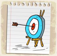 Cartoon target illustration