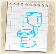 Cartoon washroom illustration