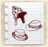 Cartoon hat illustration