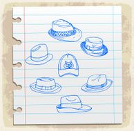 Cartoon hat illustration N2