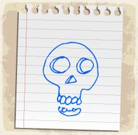 skull halloween symbol cartoon illustration N2