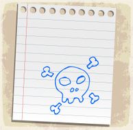 skull halloween symbol cartoon illustration N5